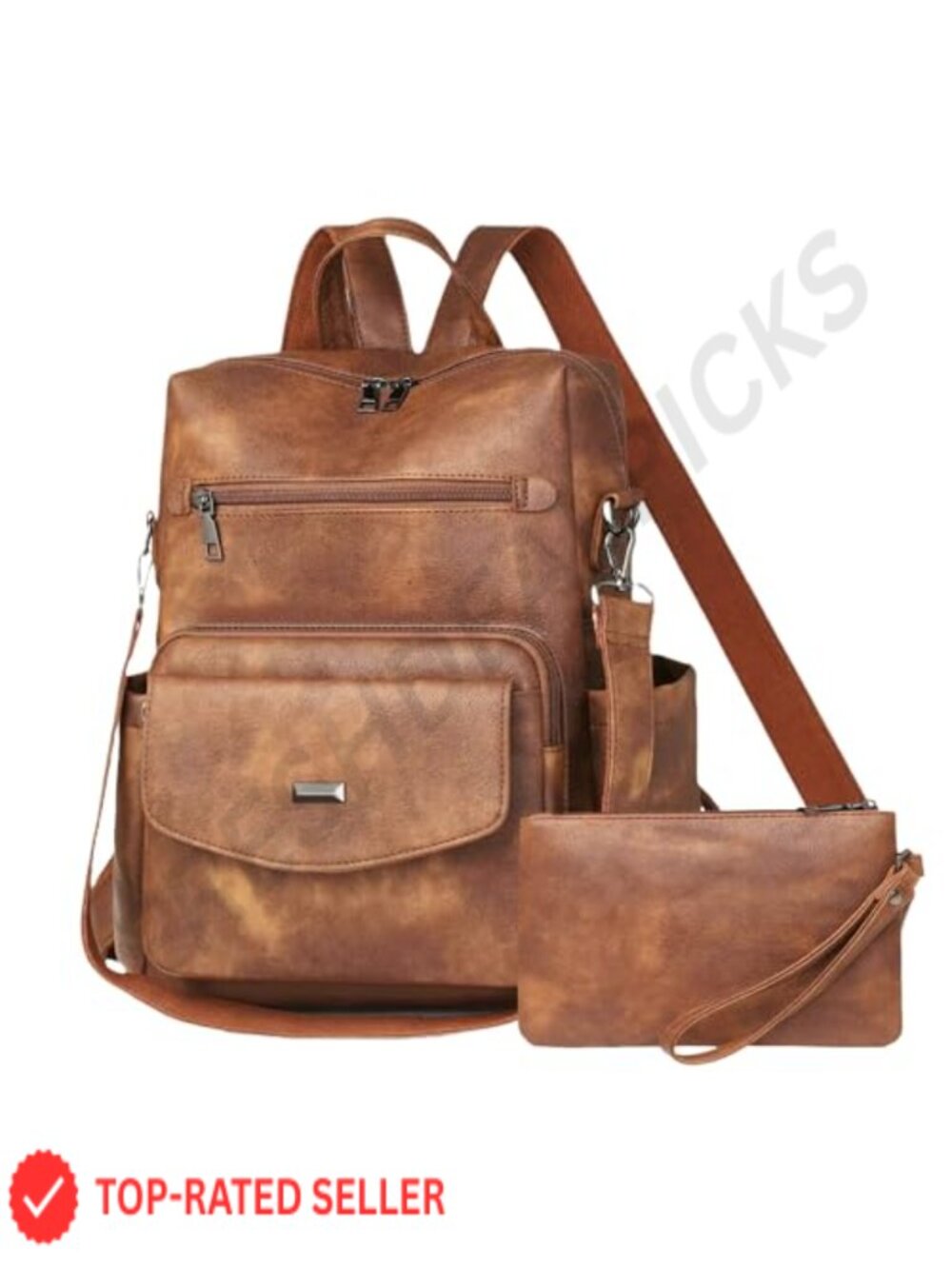 Women Leather Backpack Purse Convertible Vegan Travel Handbag Laptop